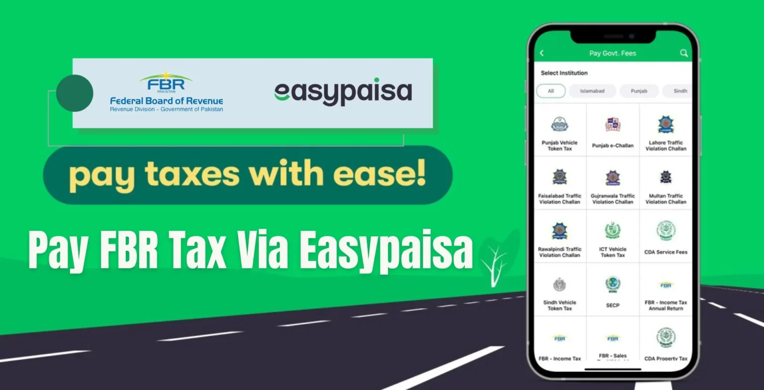 how to pay fbr taxes via easypaisa