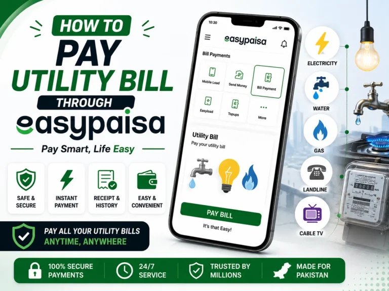 how to pay utility bill through easypaisa