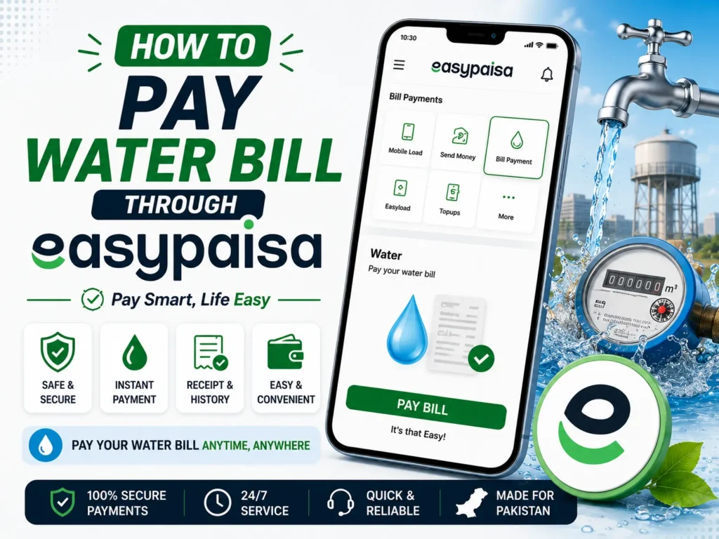 how to pay water bill through easypaisa