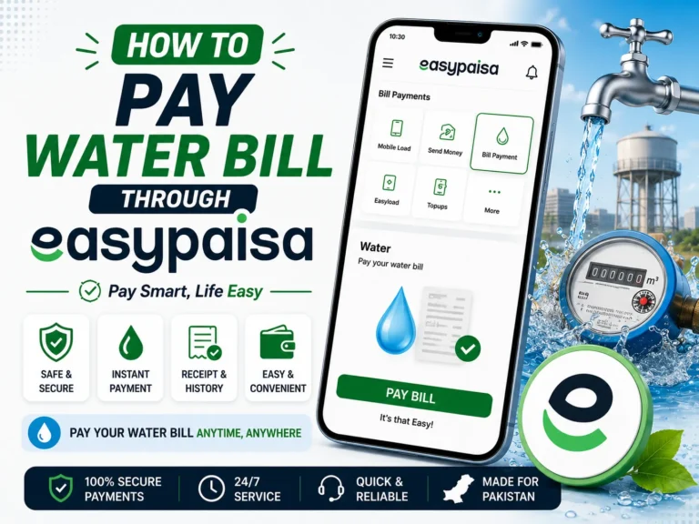 How to pay water bill through Easypaisa how to pay water bill through easypaisa
