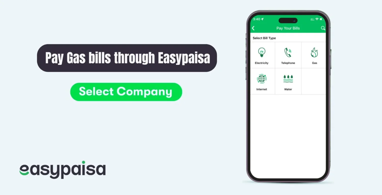 pay gas bill through easypaisa