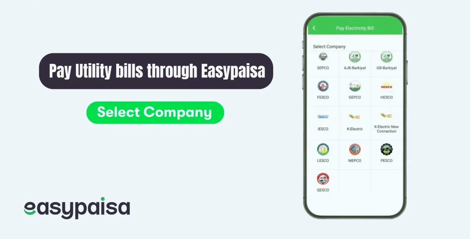 pay utility bills through easypaisa