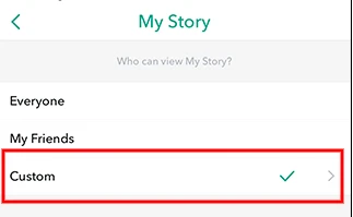 custom snapchat story block someone