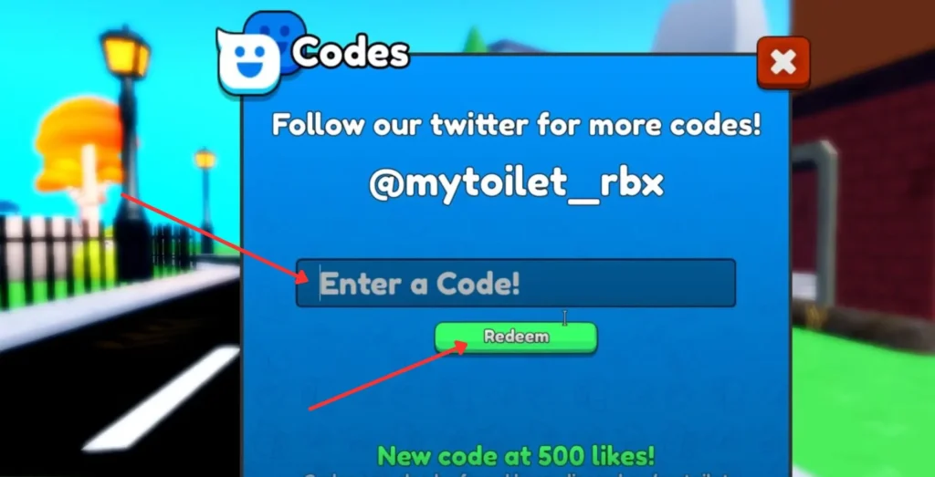 roblox my toilet codes redeem