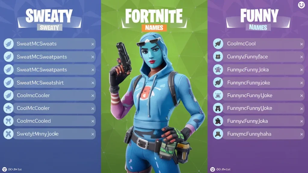 best fortnite names sweaty funny