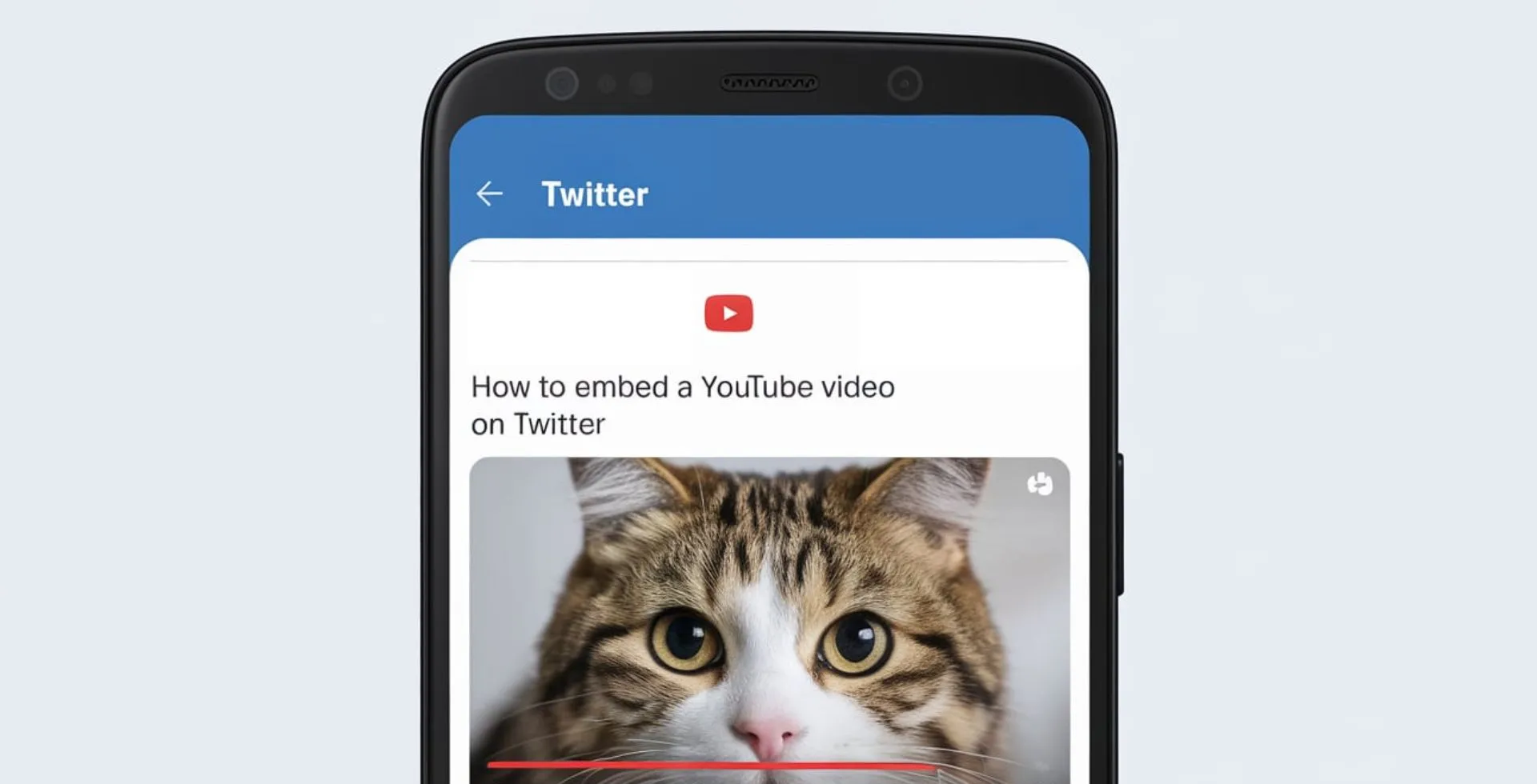 embed youtube video on twitter x