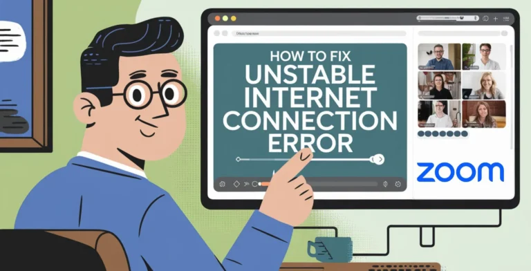 how to fix zoom unstable internet connection error