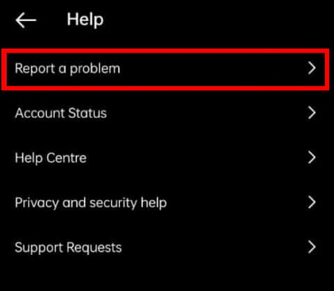 how to report problem to instagram 3