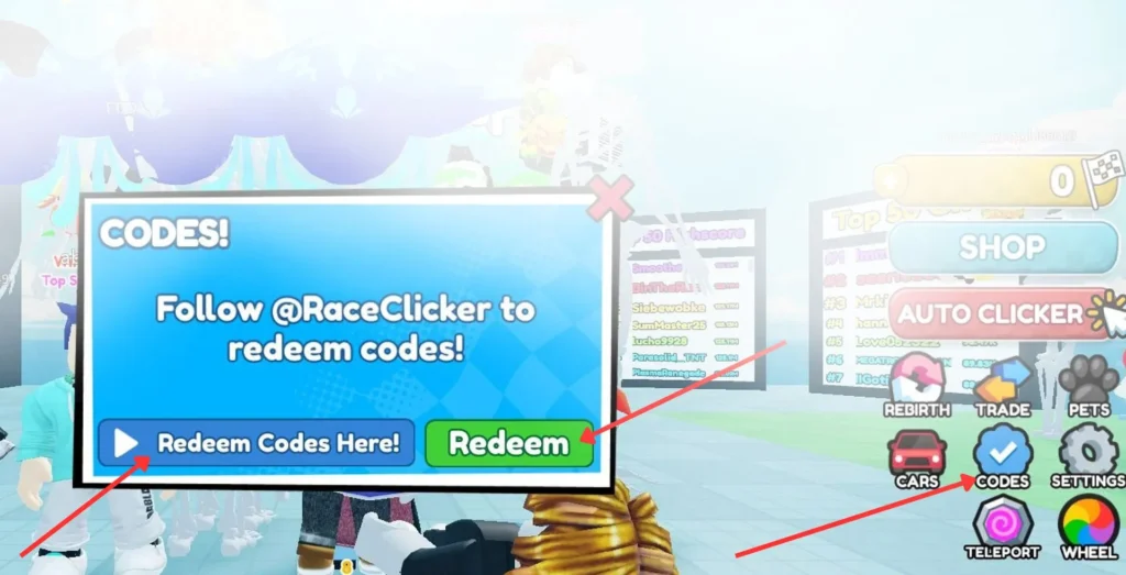 race clicker codes redeem