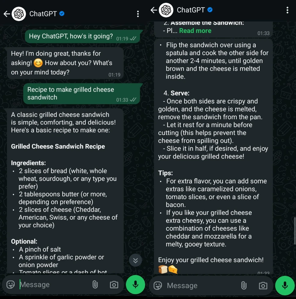 chatgpt chat screenshot whatsapp