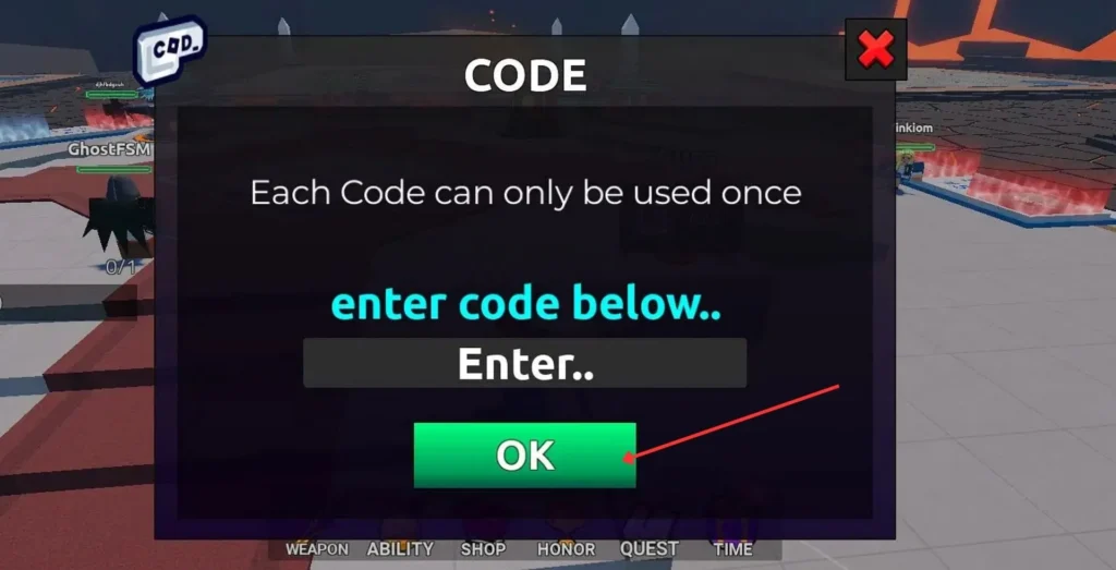 duel warriors codes redeem