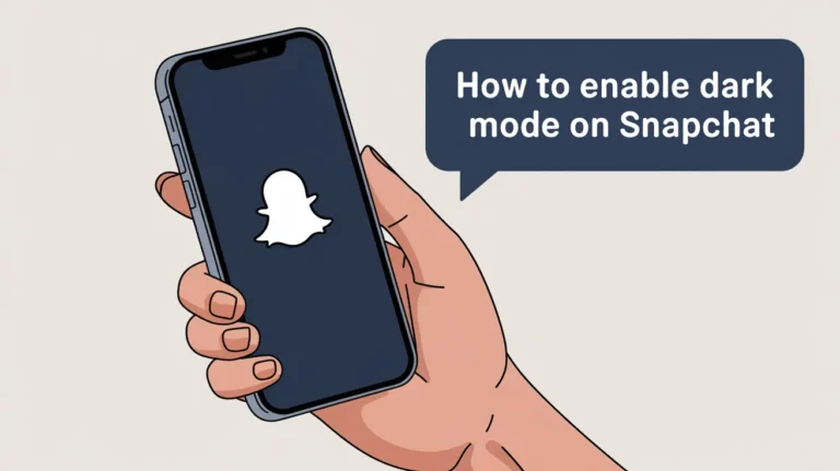enable dark mode snapchat