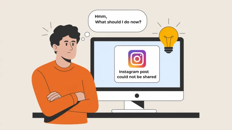 fix instagram post could not be shared error