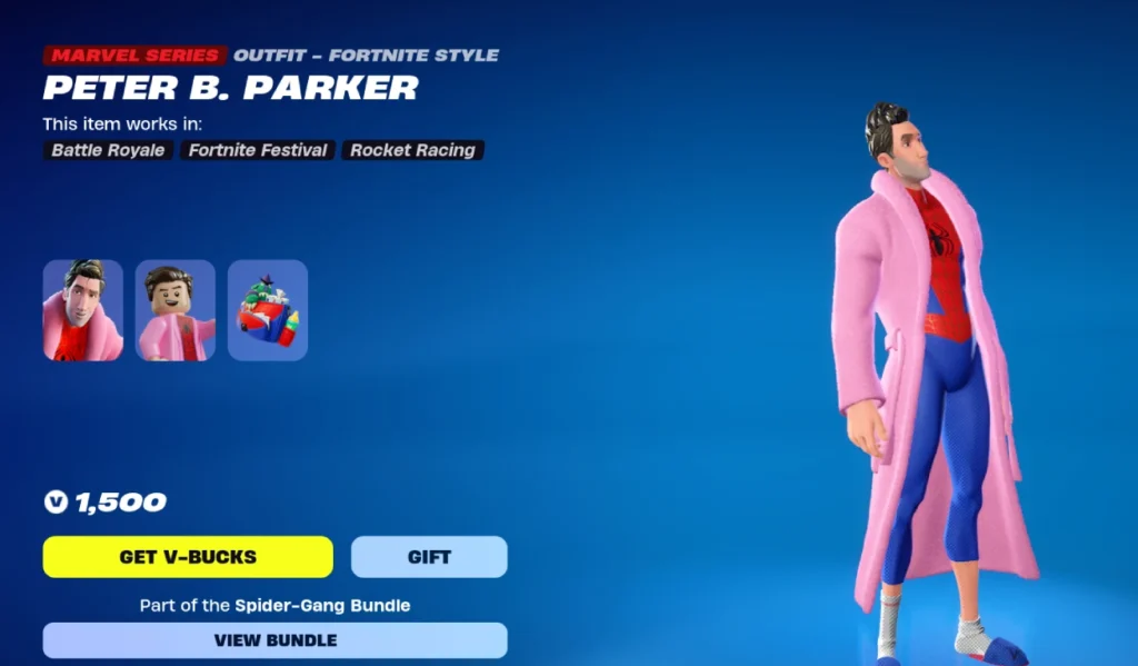 get spider punk spider noir and peter b parker skins in fortnite 8