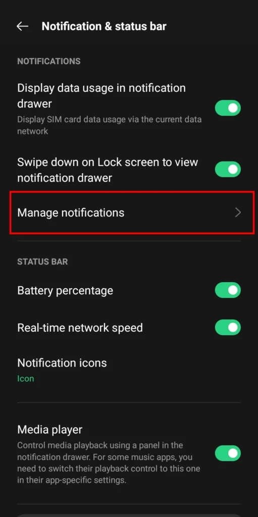 hide notifications android 2