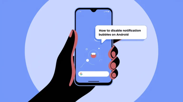 how to disable notification bubbles android