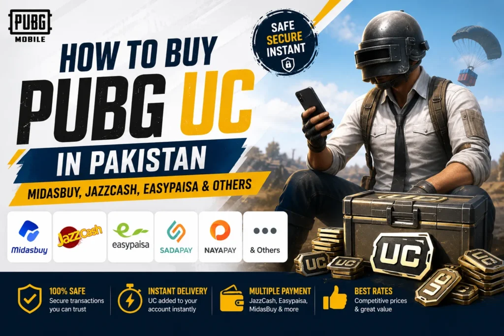 How to Buy PUBG UC in Pakistan | MidasBuy, JazzCash, Easypaisa & Others midasbuy pakistan