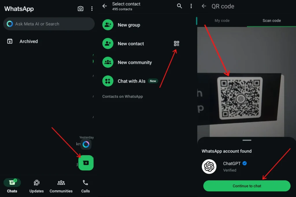 scan qrcode to use chatgpt on whatsapp