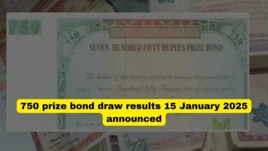 750 prize bond draw results 15 january 2025 announced