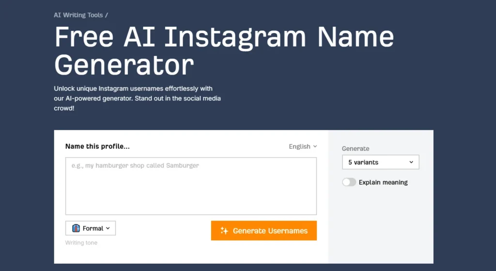 ahref instagram username generator