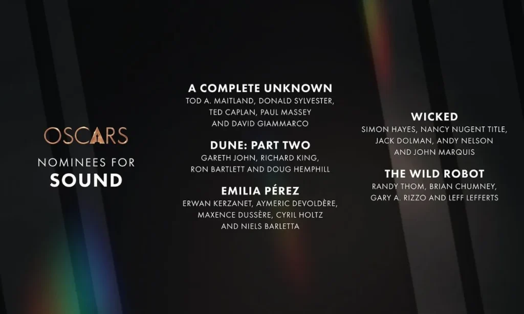 best sound oscars award 2025