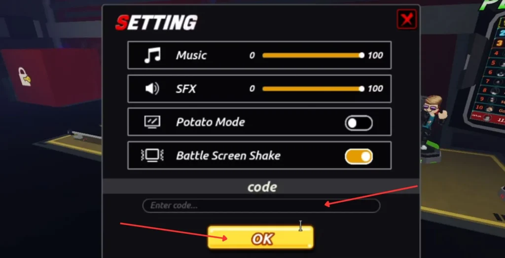 blood of punch redeem codes option