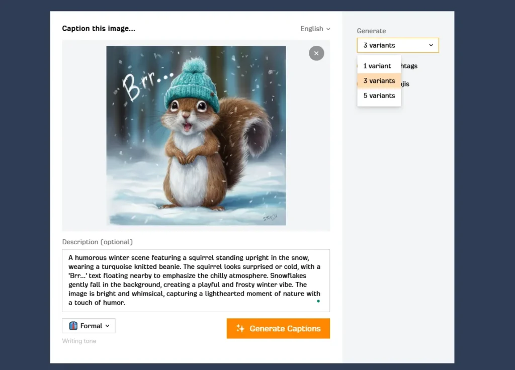 how to use ai caption generator for instagram 5