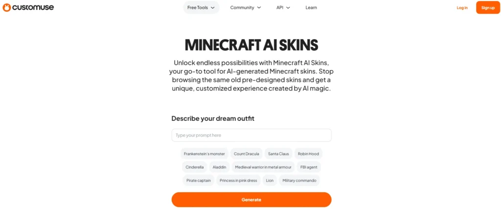 minecraft skin generator customuse