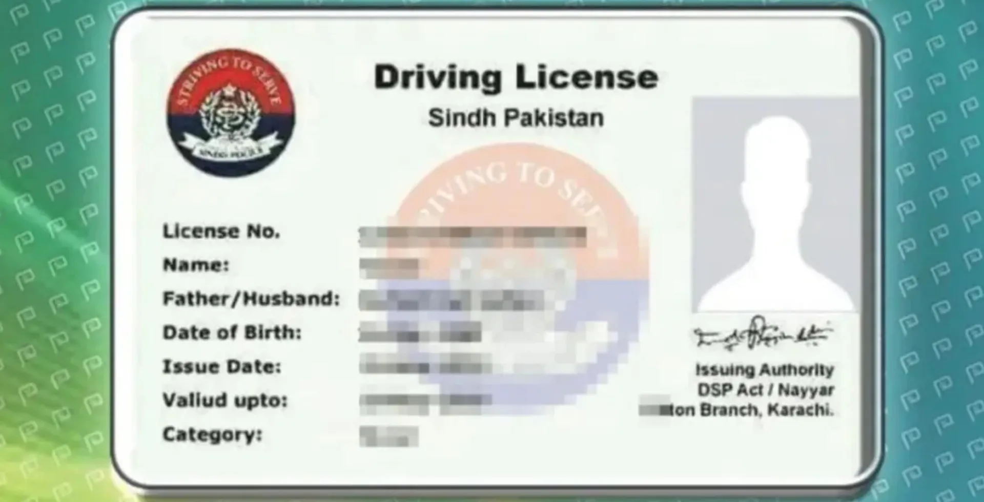 sindh driving license fee update for car and motorcycle