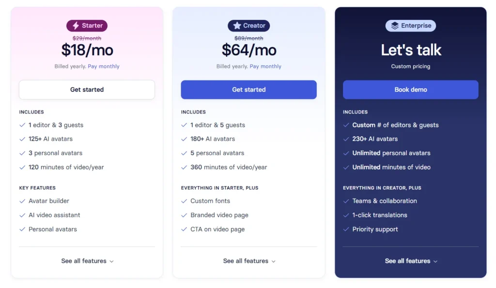 synthesia pricing