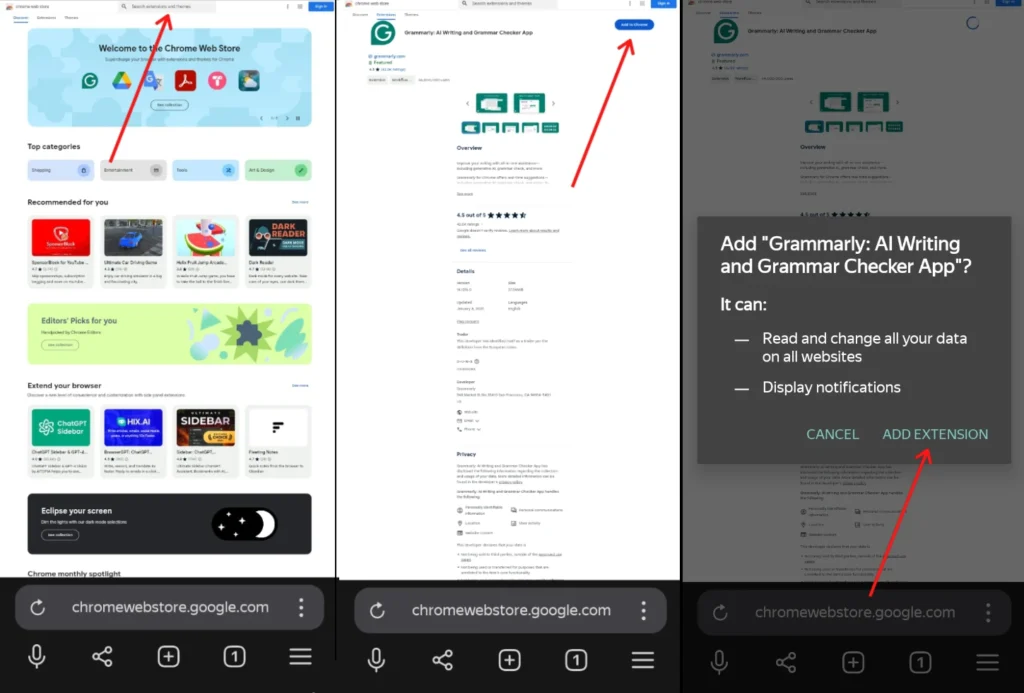 use chrome extensions on yandex browsers