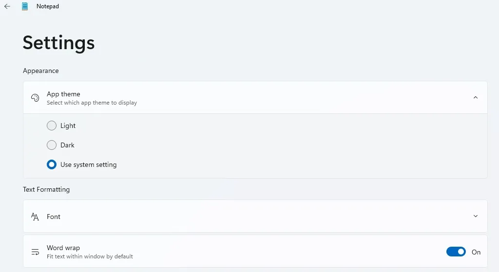 change notepad theme