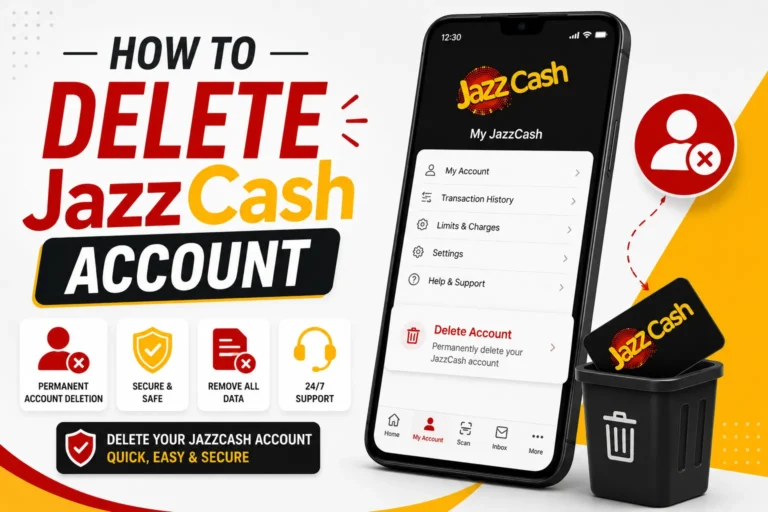 How to Delete JazzCash Account delete jazzcash account