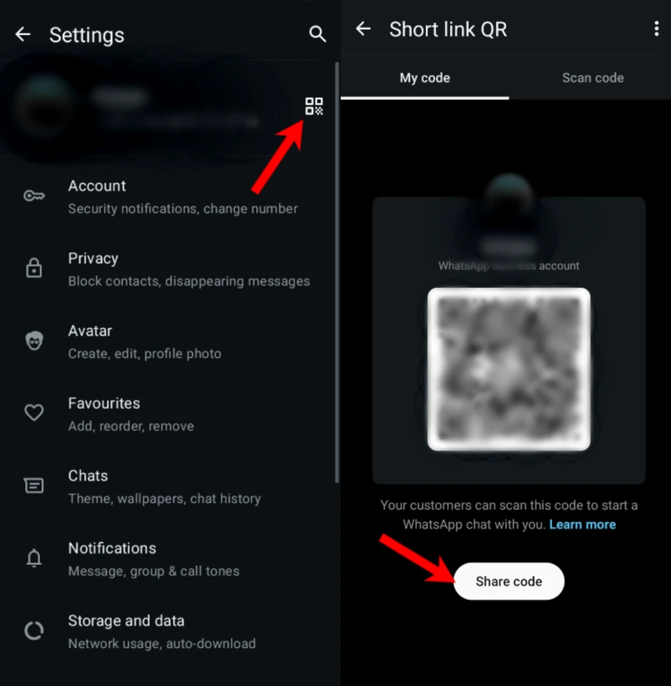 how to create whatsapp qr code android