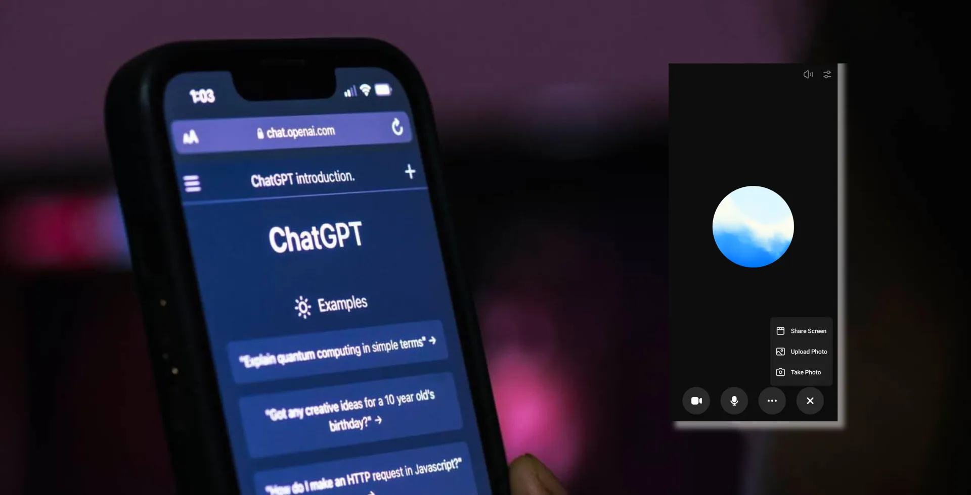 screen share with chatgpt how to