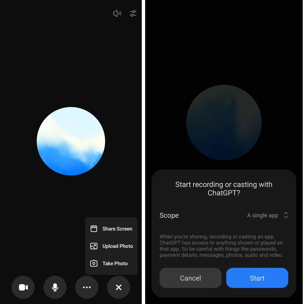 share screen chatgpt