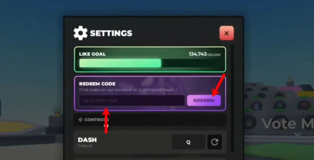 project smash redeem codes roblox