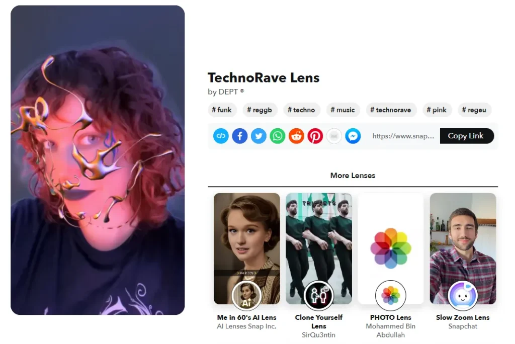 technorave lens by dept