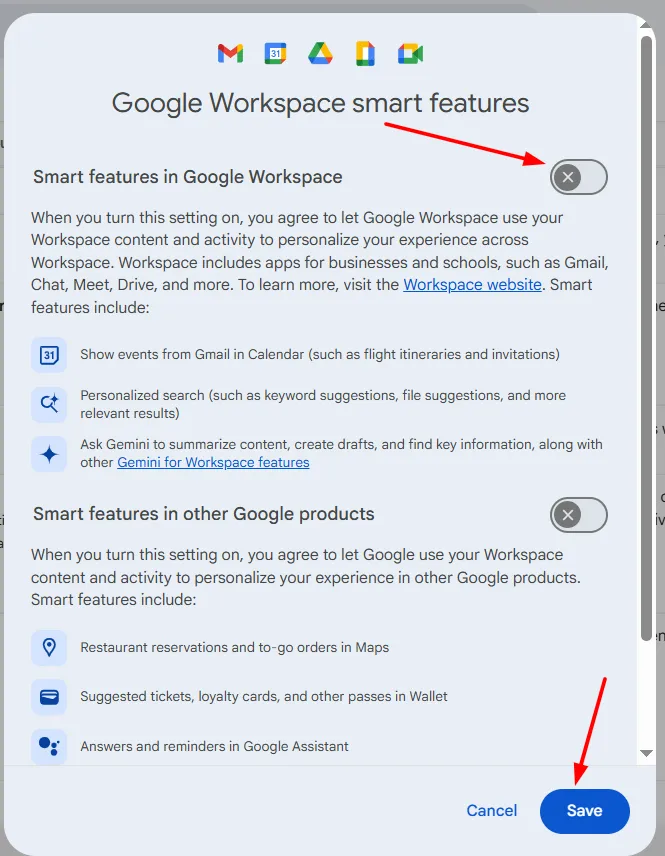 how to turn off gemini ai in gmail 3