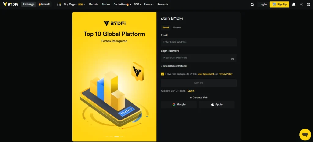signup bydfi