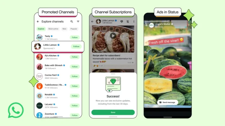 whatsapp ads subscriptions channel updates