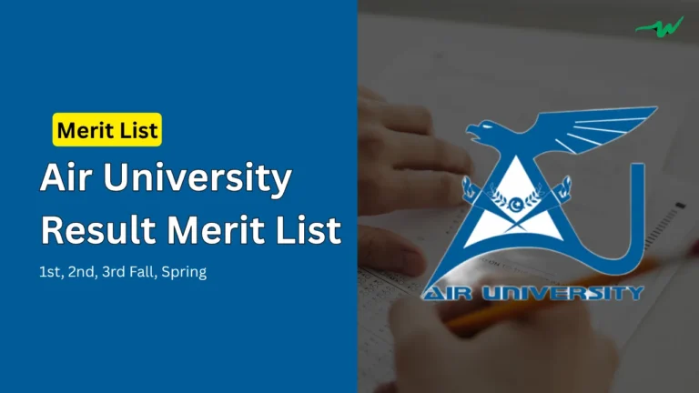 air university result merit list 1st 2nd 3rd check online by cnic