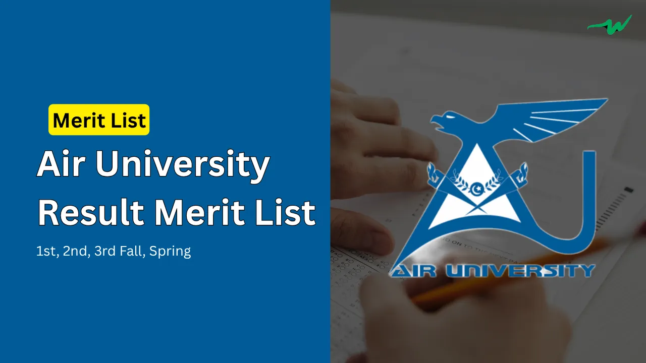 air university result merit list 1st 2nd 3rd check online by cnic