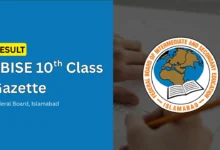fbise federal board 10th class gazette matric ssc 2
