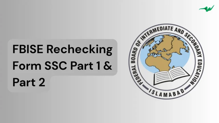 fbise rechecking form ssc part 1 part 2