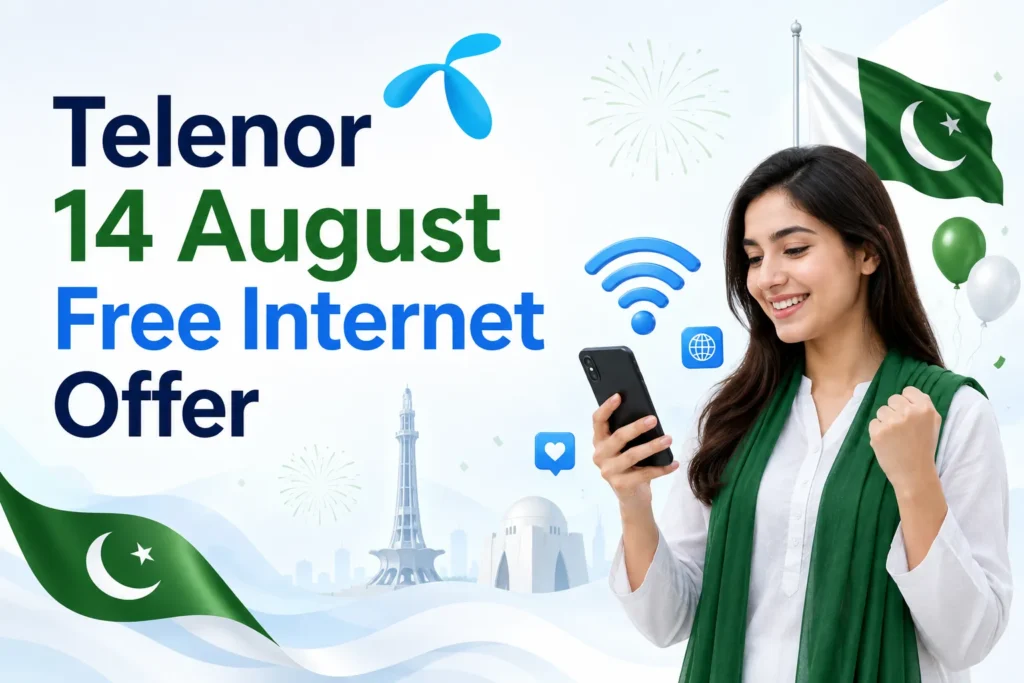 Telenor 14 August Free Internet Offer 2026 telenor 14 august free internet offer