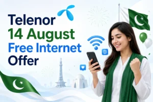 telenor 14 august free internet offer