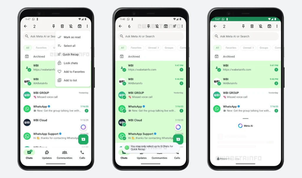 whatsapp quick chat recaps ai feature 1
