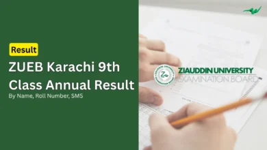 zueb karachi 9th class annual result