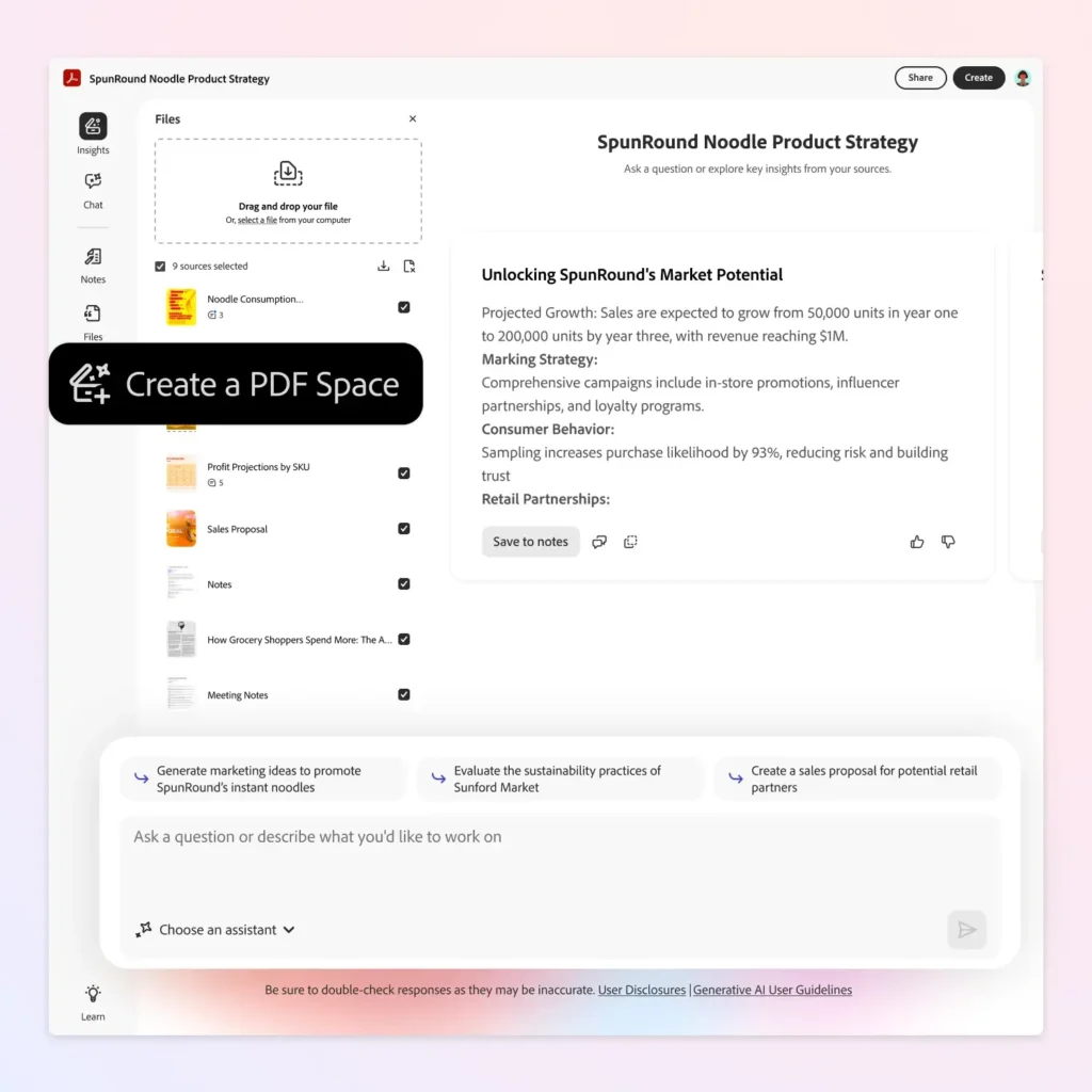 adobe acrobat studio ai pdf spaces express 1